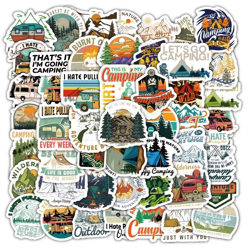 Juego de pegatinas estilo Camp - Outdoor Adventure Store reseña y precio